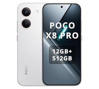 XIAOMI Poco X8 Pro Smartphone 12 GB + 512 GB, procesador Dimensity 8500-Ultra, batería de 6500 mAh, pantalla AMOLED ultra brillante, cámara principal Sony IMX882 de 50 MP con OIS, color blanco