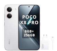 XIAOMI Poco X8 Pro Smartphone 8 GB + 256 GB, procesador Dimensity 8500-Ultra, batería de 6500 mAh, pantalla AMOLED ultra brillante, cámara principal Sony IMX882 de 50 MP con OIS, color blanco, incluye