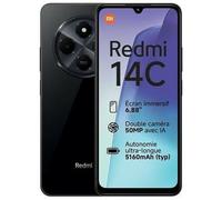 XIAOMI Redmi 14C - Smartphone de 8+256GB, Pantalla de 6.88” 120Hz LCD HD+, MediaTek Helio G81 Ultra, cámara Dual con IA de 50MP, 5160mAh, NFC, Negro (Versión ES)
