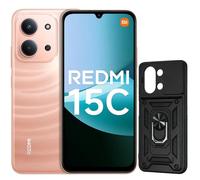 XIAOMI Redmi 15C Smartphone 4+256GB Pantalla de 6.9" 120Hz cámara IA de 50MP batería de 6000mAh Carga rápida de 33W procesador Octa-Core Naranja(con Funda)