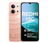 XIAOMI Redmi 15C Smartphone 4+256GB Pantalla de 6.9" 120Hz cámara IA de 50MP batería de 6000mAh Carga rápida de 33W procesador Octa-Core Naranja Atardecer