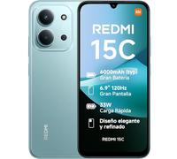 XIAOMI Redmi 15C - Smartphone de 4+128GB, Cámara Dual con IA de 50 MP, Pantalla inmersiva de 6,9" 120 Hz, Potente procesador octacore, Carga rápida de 33W, Cargador no Incluido, Verde (Versión ES)