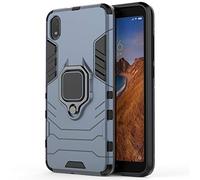 Xiaomi Redmi 7A Funda, MHHQ 2in1 Armadura Combinación A Prueba de Choques Escudo Cáscara Dura PC + TPU con Soporte Magnetic Car Mount Case Cover para Xiaomi Redmi 7A -Black Plus Gray