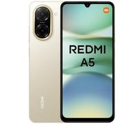 XIAOMI Redmi A5 - Smartphone de 3+64GB, Pantalla inmersiva de 6,88" 120 Hz, Potente procesador Octa Core, Cámara Dual AI de 32 MP, 5200 mAh, Cargador no Incluido, Dorado (Versión ES)