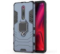 XiaoMi RedMi K20 Funda, MHHQ 2in1 Armadura Combinación A Prueba de Choques Escudo Cáscara Dura PC + TPU con Soporte Magnetic Car Mount Case Cover para XiaoMi RedMi K20 -Black Plus Gray