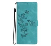 Xiaomi Redmi Note 13 Pro+ 5G - Funda de piel de primera calidad con diseño de mariposa en relieve a prueba de golpes con función atril, ranuras para tarjetas para Xiaomi Redmi Note 13 Pro+ 5G