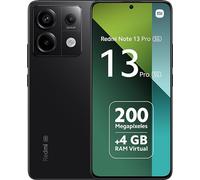 XIAOMI Redmi Note 13 Pro 5G - Smartphone de 8+256 GB, Pantalla de 6,67" AMOLED 1.5K 120Hz, Qualcomm Snapdragon 7 Gen 2, Triple cámara de hasta 200MP, Hypercharge 67W, Negro (Versión ES)