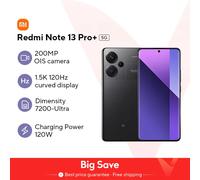 Xiaomi Redmi Note 13 Pro Plus 5G Versión Global 256GB/512GB MediaTek Dimensity 7200-Ultra 6.67'' Pantalla 3D Curva 1.5K 120Hz, 1 Purple Aurora