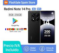 Xiaomi Redmi Note 14 Pro 4G, NFC, teléfono inteligente, MediaTek Helio G100-Ultra, pantalla AMOLED de 6,67", 120 Hz, cámara de 200 MP, batería de 5500 mAh,Cargador no Incluido Aurora Purple