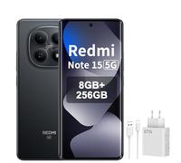 XIAOMI Redmi Note 15 5G 8GB+256GB Smartphone, 6.77" AMOLED FHD+ Display, Snapdragon 6 Gen 3, 108MP Camera, 5520 mAh Battery, Black, con Charger