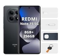 Xiaomi Redmi Note 15 5G 8GB+256GB Smartphone, 6.77" AMOLED FHD+ Display, Snapdragon 6 Gen 3, 108MP Camera, 5520 mAh Battery, Black, No Charger