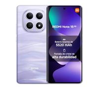 XIAOMI REDMI Note 15 5G - Smartphone de 8+256GB, Pantalla AMOLED FHD+ de 6,77", Snapdragon 6 Gen 3, cámara de 108 MP, batería de 5520 mAh, Cargador no Incluido, Morado (Versión ES)