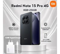 XIAOMI Redmi Note 15 Pro 4G 8+256 Negro set de carga oficial de Xiaomi de 120W