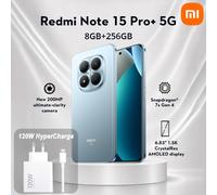XIAOMI Redmi Note 15 Pro+ 5G 8+256GB Azul , set de carga oficial de Xiaomi de 120W