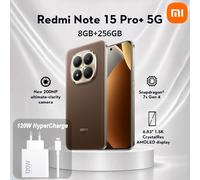XIAOMI Redmi Note 15 Pro+ 5G 8+256GB Marrón Mocha, set de carga oficial de Xiaomi de 120W