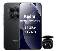 XIAOMI REDMI Note 15 Pro+ 5G Smartphone - 12+512GB, 6.83" AMOLED Display, 1.5K AMOLED Screen, Snapdragon 7s Gen 4, 200MP Camera, Negro, Included Smart Earphone