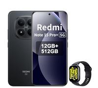 XIAOMI REDMI Note 15 Pro+ 5G Smartphone - 12+512GB, 6.83" AMOLED Display, 1.5K AMOLED Screen, Snapdragon 7s Gen 4, 200MP Camera, Negro, Included Smart Watch