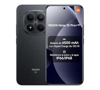 XIAOMI REDMI Note 15 Pro+ 5G - Smartphone de 8+256GB, Pantalla AMOLED 6,83" 1.5K AMOLED, Snapdragon 7s Gen 4, cámara de 200 MP, Hypercharge 100W, Cargador no Incluido, Negro (Versión ES)