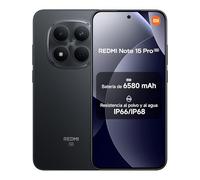 XIAOMI REDMI Note 15 Pro 5G - Smartphone de 8+256GB, Pantalla de 6,83" 1.5K AMOLED, MediaTek Dimensity 7400-Ultra, cámara de 200MP, batería de 6580 mAh, Cargador no Incluido, Negro (Versión ES)
