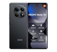 XIAOMI REDMI Note 15 - Smartphone de 6+128GB, Pantalla AMOLED FHD+ de 6,77", MediaTek Helio G100-Ultra, cámara de 108MP, batería de 6000 mAh, Cargador no Incluido, Negro (Versión ES)