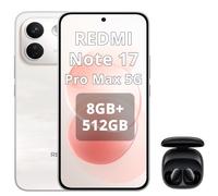 XIAOMI Redmi Note 17 Pro MAX 5G 8+512GB, Rosa, Incluye Auriculares Blancos | Pantalla AMOLED 6.83" 1.5K CrystalRes 120Hz, Snapdragon 6 Gen 5, Cámara 50MP OIS, Batería 9210mAh, Xiaomi HyperOS 3, IP68