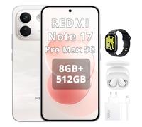 XIAOMI Redmi Note 17 Pro Max 5G, Smartphone 8+ 512 GB, Batería de 9210 mAh, IP66/IP68, Nueva cámara de 50 MP, Pantalla AMOLED de 1,5 K de 6,83 pulgadas, Rosa Nubes, incluye cargador de 120 W