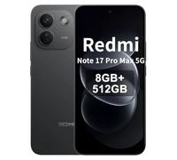 XIAOMI Redmi Note 17 Pro Max 5G, Smartphone 8+ 512GB, Negro | Capacidad de la batería de 9210 mAh, IP66/IP68, cámara de 50 MP, pantalla AMOLED de 1,5 K de 6,83 pulgadas, sin cargador