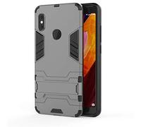 Xiaomi Redmi Note 5 Pro/Redmi Note 5 Funda, MHHQ 2in1 Armadura A Prueba de Choques Heavy Duty Escudo Cáscara Dura PC + Suave TPU Silicona Case Cover con soporte para Xiaomi Redmi Note 5 Pro -Gray