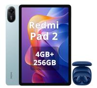 XIAOMI Redmi Pad 2 Tablet 4+256 GB, 11 Pulgadas, 2.5K, Pantalla Ultra Nítida y Enorme, Procesador Helio G100-Ultra, Batería de 9000mAh, WiFi, Verde, Incluido Auriculares Azules