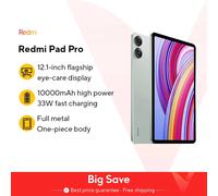 Xiaomi Redmi Pad Pro Tablet WIFI Versión 120Hz" Pantalla 2.5K Snapdragon ® 7S Gen 2 10000mAh Batería 33W Velocidad de carga Mint Green