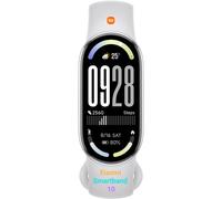 Xiaomi Smartband 10,Pantalla AMOLED de 1,72”, Carga rápida, 150+ Modos Deportivos. Monitorización de Salud y sueño. HyperOS 2.0. Impermeable 5ATM, Brújula,Plata