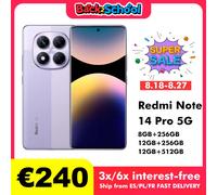 Xiaomi-smartphone Redmi Note 14 Pro, 5G, 8GB/256GB, 12GB/256GB, 12GB/512GB, NFC, versión Global Purple