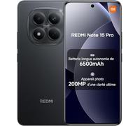 XIAOMI Smartphone Redmi Note 15 Pro NFC, 12 + 512 GB, Color Negro, IP65, Pantalla AMOLED, Android 15, procesador Mediatek Helio G200 Ultra, cámara 200 MP, 6,77 Pulgadas, 45 W, sin Cargador