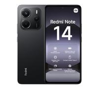 Xiaomi Teléfono Inteligente Redmi Note 14, 8+256GB, Negro, Sistema de cámara AI de 108 MP, batería de 5500 mAh, Pantalla de Cuidado Ocular de 120 Hz, Funciones de IA (no Incluye Cargador)