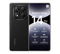 Xiaomi Teléfono Inteligente Redmi Note 14 Pro 5G, 8+256GB, Negro, cámara AI de Grado Profesional de 200 MP, IP68, Carga Turbo de 45 W con batería de 5110 mAh, Funciones de IA (no Incluye Cargador)