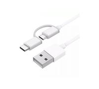 Cable micro usb - usb tipo c a usb tipo a xiaomi 1m - macho - macho - blanco