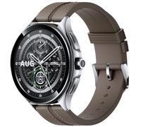 XIAOMI Watch 2 Pro - 4G LTE Silver Case con Correa de Cuero Marrón