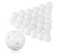 Xiaomoyu 28 Piezas Pelotas de Golf de Práctica Hueca, con Flujo de Aire, de Plástico 40 mm para Swing en Campo al Aire Libre