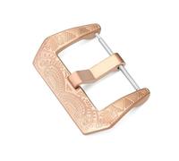 xiaopang 1 Uds., 18mm, 20mm, 22mm, 24mm, hebilla de reloj de acero inoxidable tallada, repuesto de cierre for correa de silicona(Rose Gold-18mm)