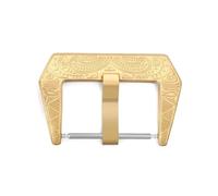 xiaopang 1 Uds., 18mm, 20mm, 22mm, 24mm, hebilla de reloj de acero inoxidable tallada, repuesto de cierre for correa de silicona(Gold-20mm)
