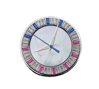 xiaopang 1 Uds. De esferas de Reloj de Concha de 28,5mm, Accesorios modificados(Blue Pink with Hands)