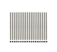 xiaopang 20 unids/lote de recargas de Metal reemplazables for bolígrafo Multicolor, recarga negra, azul y roja, papelería for estudiantes de escritura escolar y de oficina(20pcs black refills)