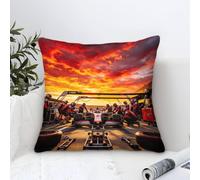 XiaopangXY Fundas Cojines Formulaa Racing, Fundas Cojines Decorativas, Funda Almohada Pit Stop, 40x40cm, Decoración De Almohada Veraniega para Sofá, Dormitorio, Casa De Vacaciones