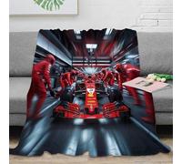 XiaopangXY Manta De Impresión 3D De Felpa Ultra Suave De Ferrarii Racing, FormulaoneManta De Felpa De Terciopelo De Franela 50x60inch(127x152cm)