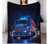 XiaopangXY Mantas sobre El Tema del American Camión 40x50inch(100x130cm), 18-Wheeler Peterbilt379 Manta Estampada Adecuado para Acampar Y Hacer Picnic, Manta De Sofá para Niños, Niñas Y Adultos