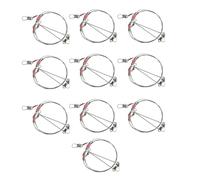 XIAOQENAN 10 aparejos de pesca para aparejos de pesca, línea de mar, alambre de acero inoxidable, gancho de pesca líder