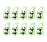 XIAOQENAN 10 Piezas De Caña Caña Pesca bits Baits Baits Glow Night Indicators Campanas Arqueadas Campanas Doble Equipo Equipo Pesca