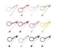 XIAOQENAN 12 Colores Costilla Colgante Versátil De 12 Colores Beadable Blanks Accesorio Juego Para Llavero Y Diseños Colgantes Joyas Que Hacen Suministros