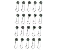 XIAOQENAN 20pcs Línea De Pesca De Acero Inoxidable Fregadores Localización Snapping Universales Conectores Flotador Clip Cebos Colgantes Pin Tackle Cambiar Rápidamente Clip