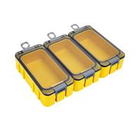 XIAOQENAN 3 cajas de aparejos portátiles resistentes al agua, caja de accesorios de pesca luminosa, aparejos de pesca marina, fácil de usar, accesorio luminoso